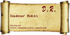 Daubner Robin névjegykártya